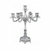 Seven Engraved Shabbat Yom Tov Candle Holders On a Stand